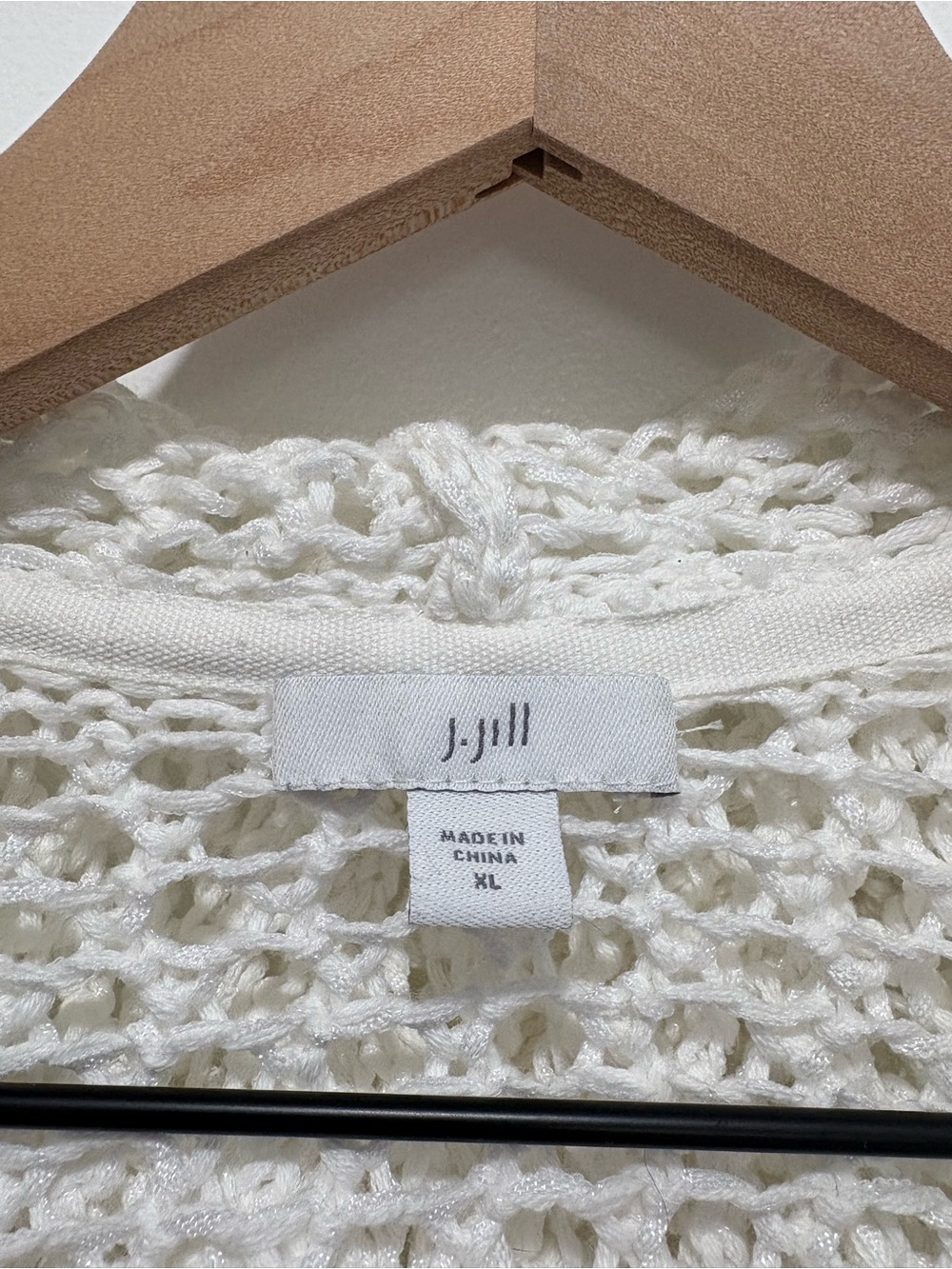 J.Jill Open Weave Hooded Cardigan - Picture 6 of 7